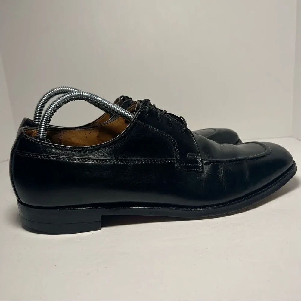 Breather Wright Derby Apron Toe Leather Black Dress Shoes Mens 10B‎